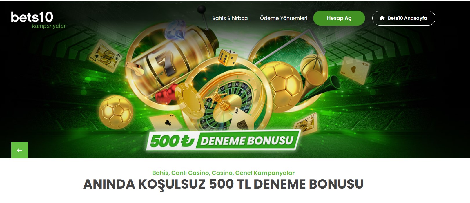 Bets10 ve Mobilbahis'ten 500 TL Deneme Bonusu